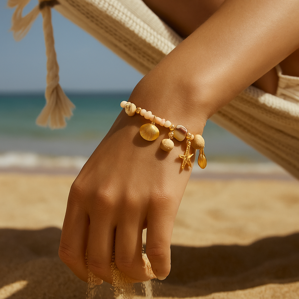 Coris | Bracelet élégant avec des coquillages matins pour un style naturel et raffiné