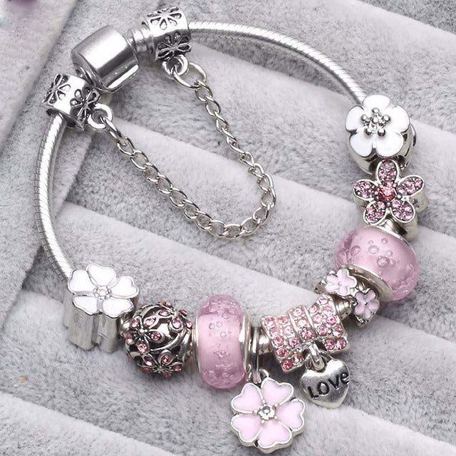 Bracelet vintage en argent rose élégant pour un style unique