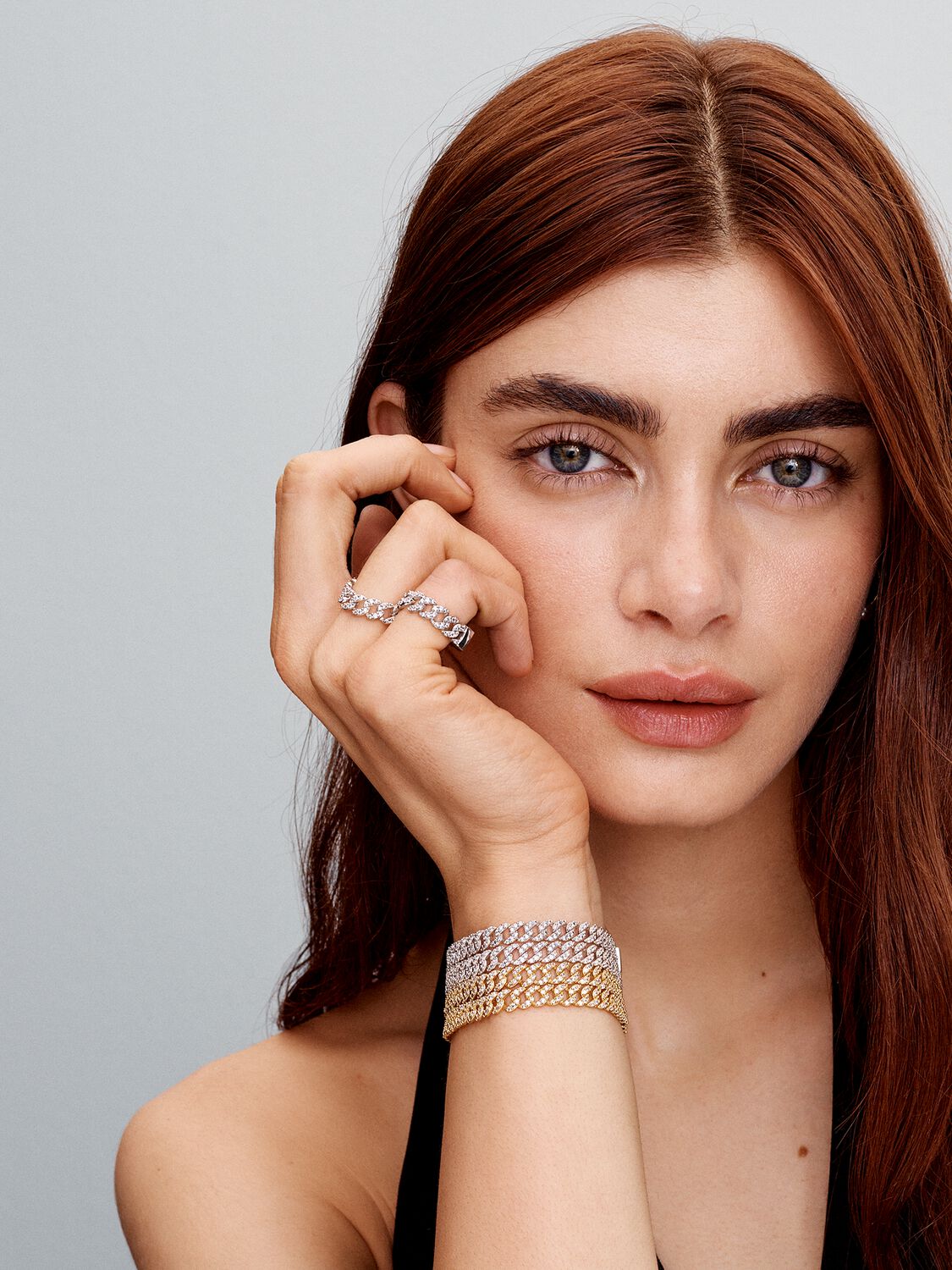 Bracelet cubain élégant en moissanite brillant pour un look sophistiqué