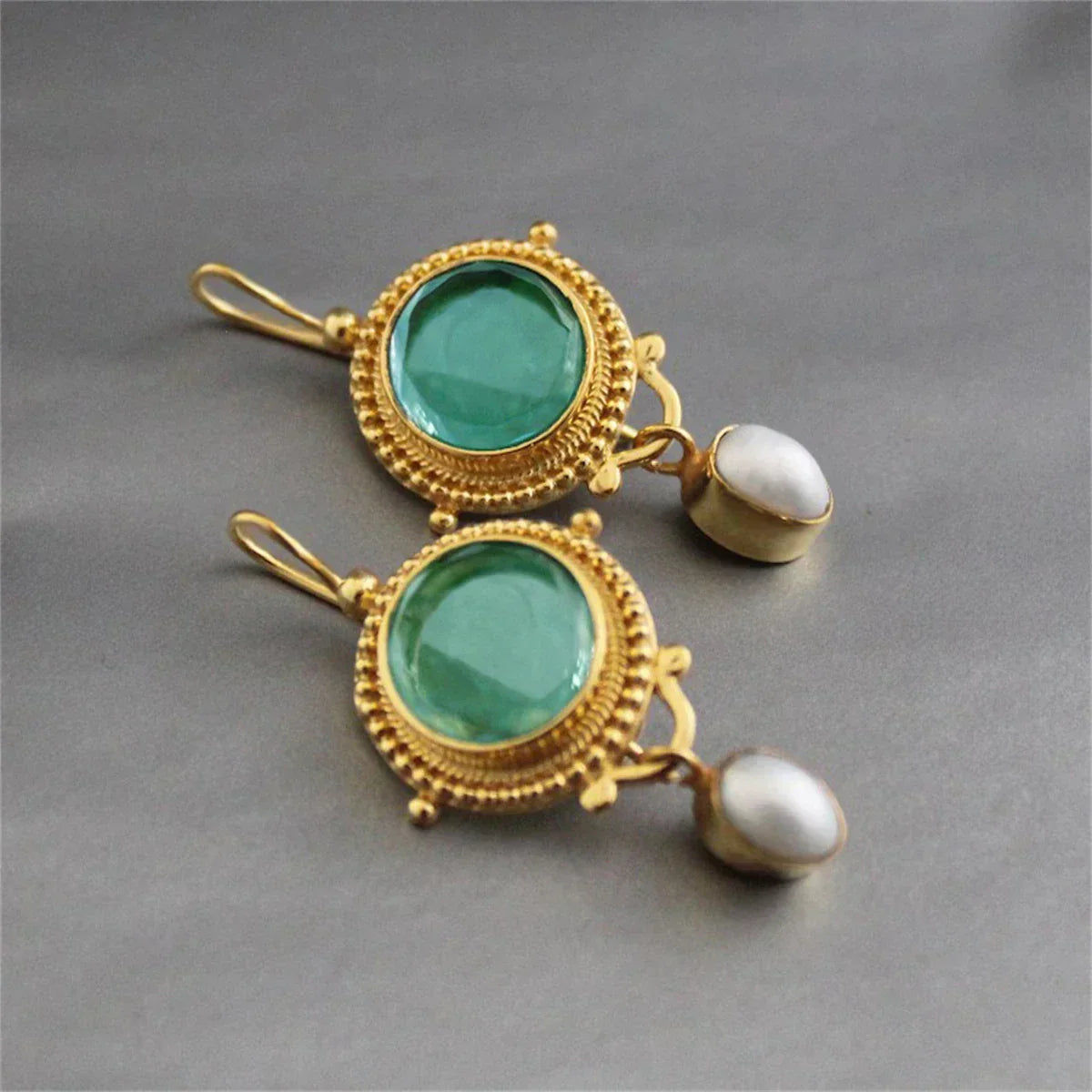 Boucles d'oreilles vintage en perles