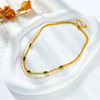 Collier Rétro Double Couche Sorella Gem | Or