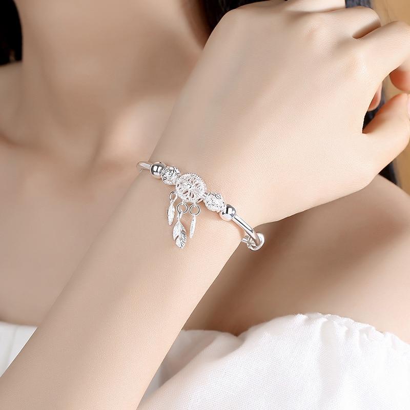Bracelet attrape-rêves en argent ajustable pour un style unique